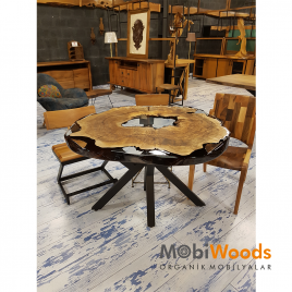EPOXY ROUNDED WALNUT  CEVİZ 
