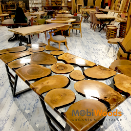 LİVE EDGE EPOXY MASA 